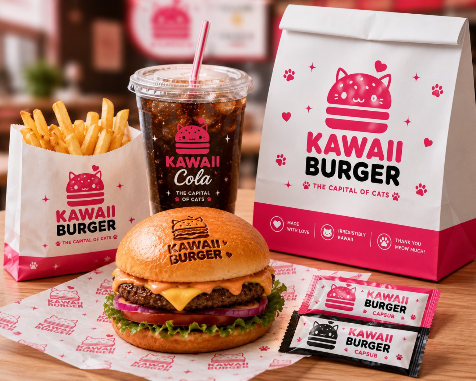 Kawaii Burger™ × Kawaii Cola™